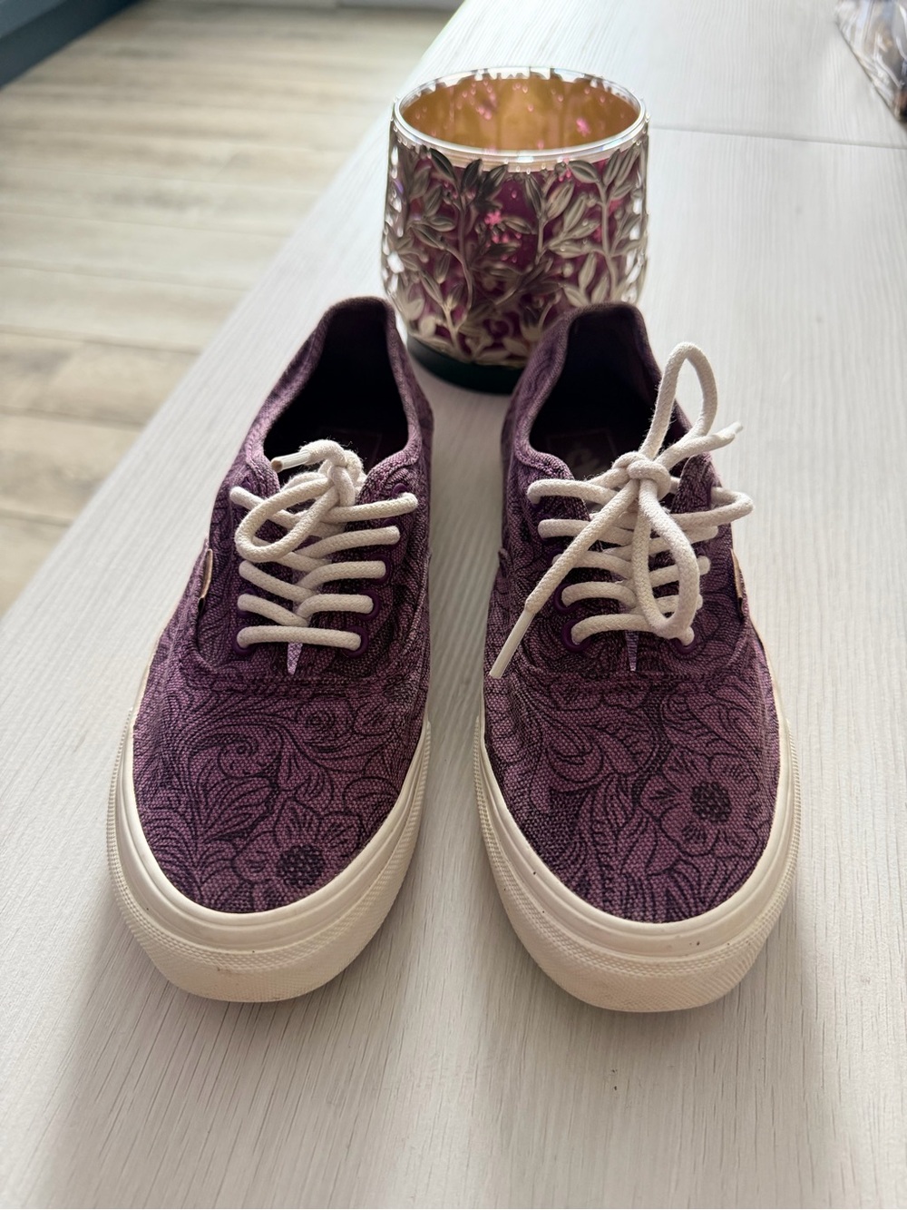 Vans Purple Floral Low-Top Sneakers